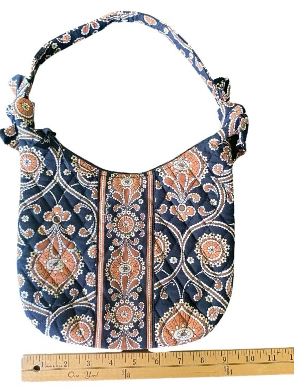 Vera Bradley Caffe Latte Olivia Small Hobo Purse Dark Floral Whimsigoth Retired